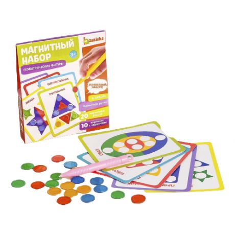 Магнитный набор «Геометрические фигуры», учим формы, цвета, по методике Монтессори