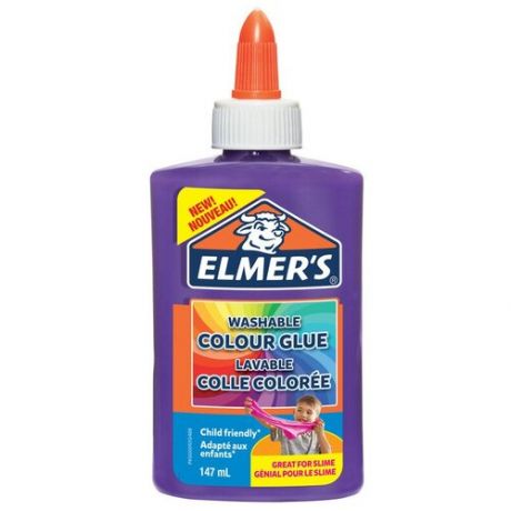 Elmer's Клей канцелярский Colour Glue 147 мл, для слаймов, полупрозрачный