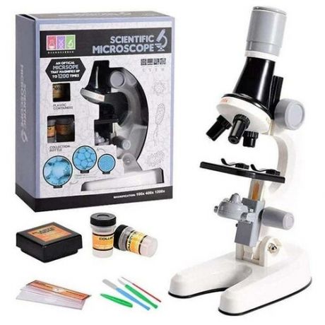Набор для опытов с микроскопом детский Scientific microscope белый