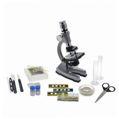 Микроскоп "Юный натуралист", 47 предметов, три объектива