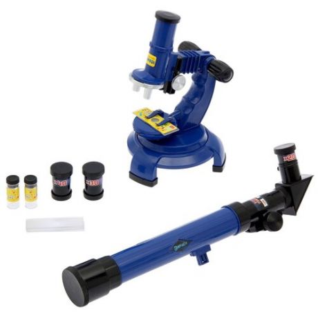 Телескоп + микроскоп ЭВРИКИ Набор учёного (1629481) синий
