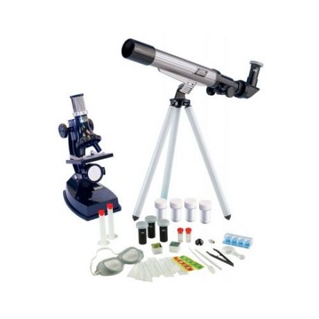 Телескоп + микроскоп Edu Toys TM236 белый/черный