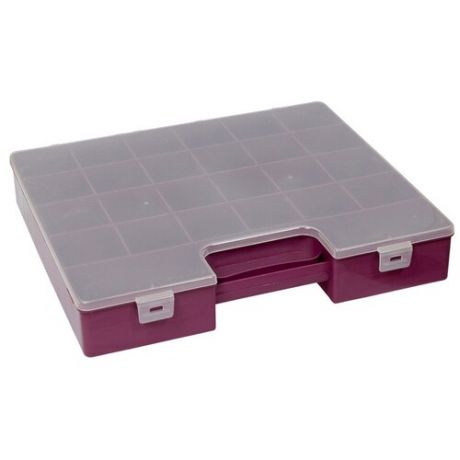 Коробка для швейных принадлежностей "Gamma", 35,5x31x6 см, цвет: бордовый, арт. ОМ-008