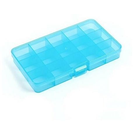 Коробка пластик для шв. принадл. пластик OM-042 цв. голубойпрозрачный