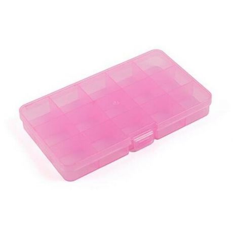 Коробка пластик для шв. принадл. пластик OM-042 цв. розовый\прозрачный