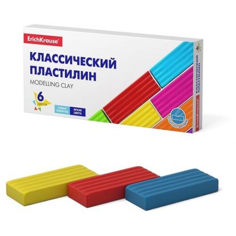 Пластилин ErichKrause Классический Basic 6 цветов/96 г (50557)