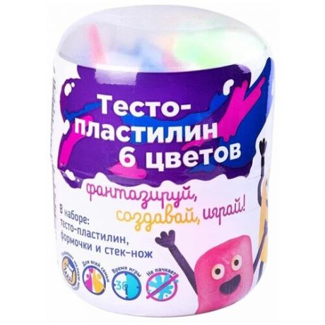 Тесто-пластилин, Genio kids (набор для лепки, 6 цветов, TA1065V)