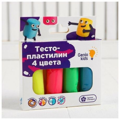 Набор для детской лепки «Тесто-пластилин 4 цвета