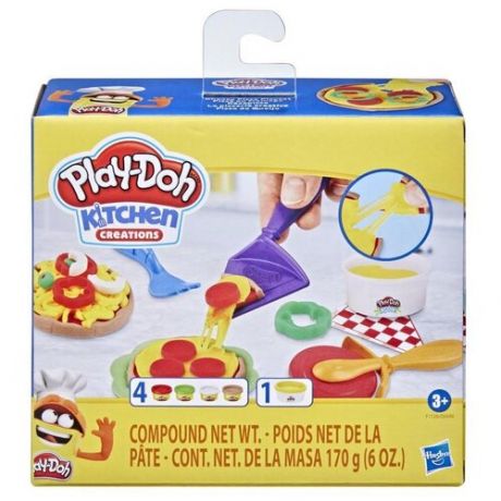 Набор игровой для лепки Hasbro Play-Doh маленький шеф-повар сырная пицца e6686
