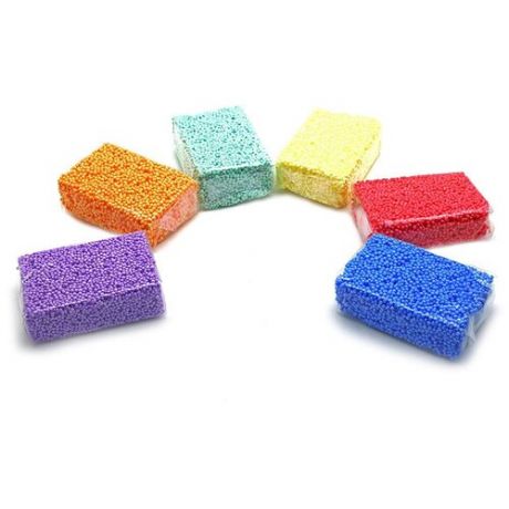 Шариковый пластилин Foam Putty в упаковке 6 шт, разные цвета