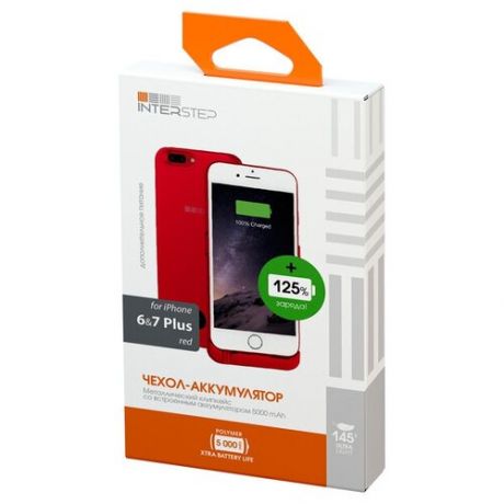 Чехол-аккумулятор Power Case INTERSTEP для iPhone 6 Plus/7 Plus 5000mAh Red