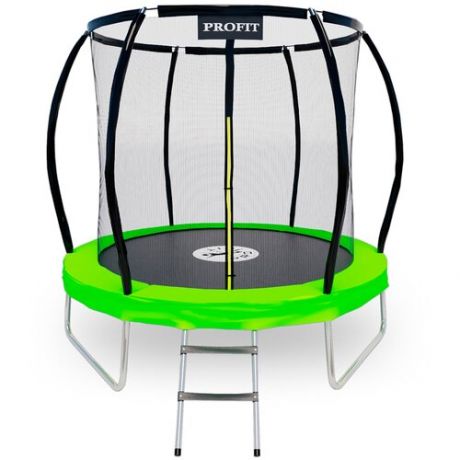 Каркасный батут ProFit Premium Green 252 см с защитной сеткой и лестницей