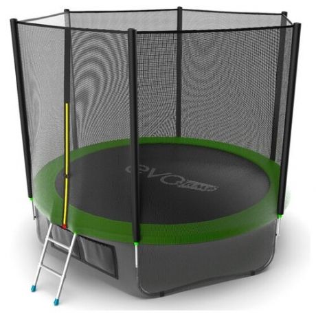 Батут EVO JUMP External 10ft (Green) + Lower net с внешней сеткой и лестницей, диаметр 10ft (зеленый) + нижняя сеть