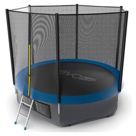 Батут EVO JUMP External 10ft (Blue) + Lower net с внешней сеткой и лестницей + нижняя сеть