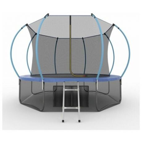 Батут с внутренней сеткой и лестницей EVO JUMP Internal 12ft (Blue) + нижняя сеть