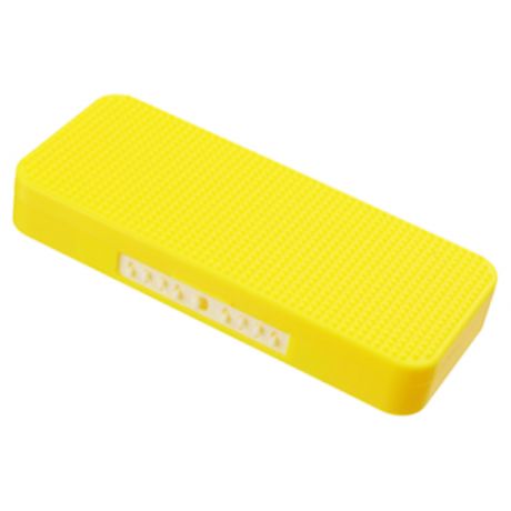 Пенал пластиковый школьный желтый для карандашей с мозаикой лего и кодовым замком 