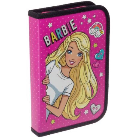 Пенал Barbie BRFB- MT1-031PR жесткий ламинированный с клапаном, для девочек.