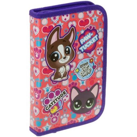 Пенал Littlest Pet Shop LPGB-UT1-031PR. Жесткий, ламинированный, на молнии,