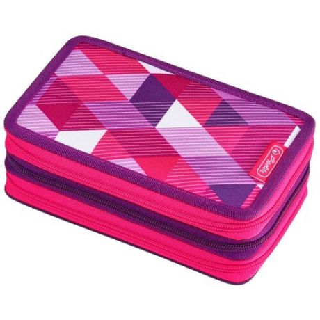 Herlitz Пенал Pink Cube (50021062), розовый/фиолетовый