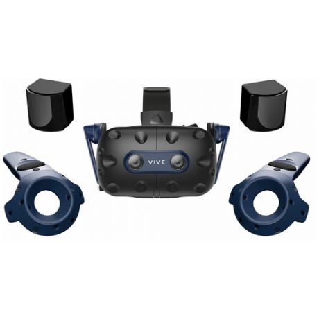 Система VR HTC Vive Pro 2, 4896x2448, 120 Гц, контроллер движений, датчик положения в пространстве, черный/синий