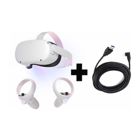Шлем виртуальной реальности Oculus Quest 2 - 64 GB + Link-кабель 3м
