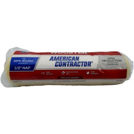 Валик малярный вязаный Wooster AMERICAN CONTRACTOR® (9" - 1/2", полугрубый)