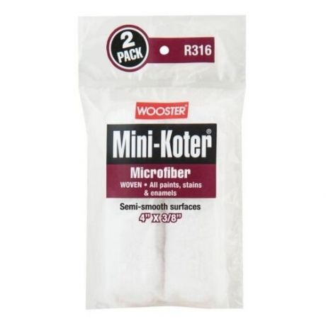 Валик малярный Wooster MICROFIBER MINI-KOTER® 2-PACK (4" - 3/8", полугладкий)