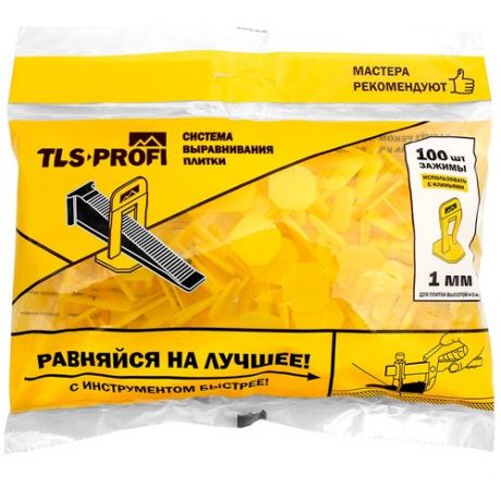 Зажим TLS Profi TLS12017 желтый 100 шт.