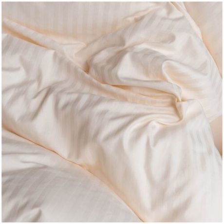 Ткань для постельного белья Ваниль, Страйп- сатин, ширина 240 см, длина отреза 6 метров, 100% хлопок