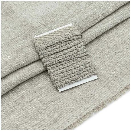 Набор для творчества "Ткань лен с тесьмой", 45х50 см, длина тесьмы 2 м, цвет льняной, серый (арт. 28960)