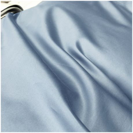 Ткань для постельного белья Синий лен, Мако-сатин, ширина 250 см, длина отреза 15 метров, 100% египетский хлопок