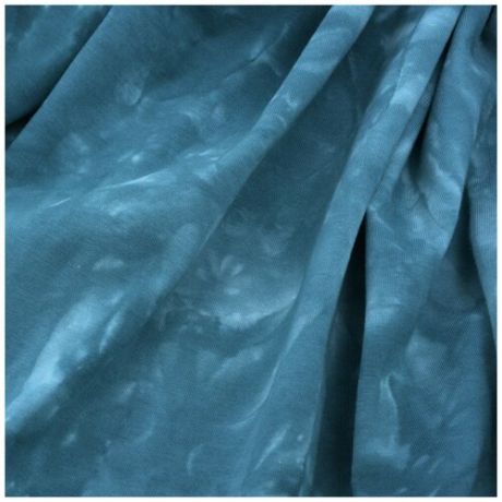 Кулирная гладь цвет: Кряква Синяя Тай-Дай ; отрез 1м; 90% хлопок, 10% лайкра; для пошива футболок, лосин и нижнего белья