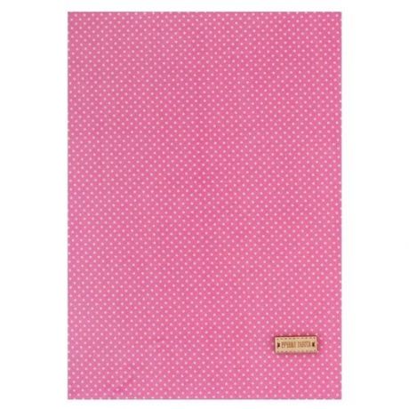 Ткань Арт Узор для рукоделия на клеевой основе В горошек, 200 г/м2, 21 х 30 см розовый