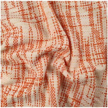 Ткань костюмная твид (оранжевый) 50% хлопок, 35% вискоза, 15% полиамид , 50 см * 150 см, италия
