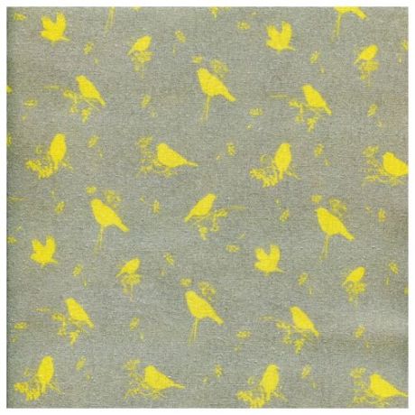 Ткань Желтые птички, ширина 155см, Acufactum Ute Menze, 3523-330