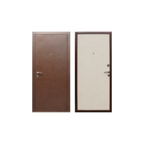 Дверь входная (стальная, металлическая) Rex Эконом "Беленый дуб"