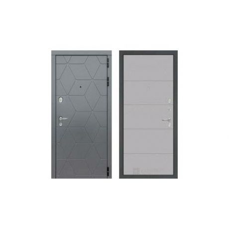 Дверь входная (стальная, металлическая) Labirint Cosmo 13 "Грей Софт (Серый светлый)"