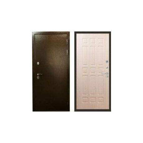 Входная металлическая дверь Лекс Термо Сибирь 3К Беленый дуб №28