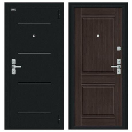 Входная дверь Браво/Dveri Bravo/Нео Букле черное/Wenge Veralinga 2050x960 левая