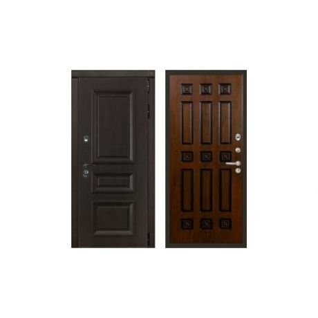Дверь входная (стальная, металлическая) Лекс Сенатор 23 "Шоколад" 33 "Винорит Golden с черной патиной"