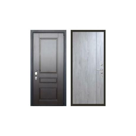 Дверь входная (стальная, металлическая) Лекс Бристоль 73 "Дуб тревис серый"