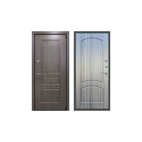 Дверь входная (стальная, металлическая) Сенатор Премиум S Лиственница ФЛ-126 "Сандал серый"