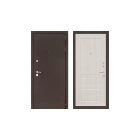 Дверь входная (стальная, металлическая) Labirint Classic "Антик медный" 03 "Сандал белый"