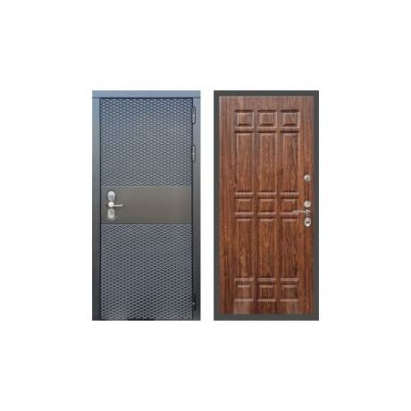 Дверь входная (стальная, металлическая) Сенатор Black CISA ФЛ-33 "Орех тисненый"