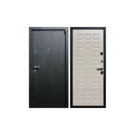 Входная металлическая дверь Рекс 3 (Черный крокодил / Беленый дуб)