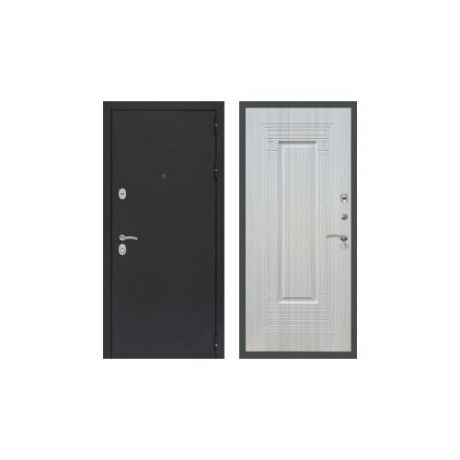 Дверь входная (стальная, металлическая) Сенатор Практик 3К Черный муар ФЛ-4 "Сандал белый"