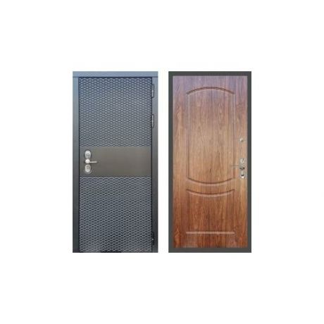Дверь входная (стальная, металлическая) Сенатор Black CISA ФЛ-123 "Орех тисненый"