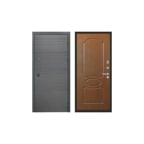 Дверь входная (стальная, металлическая) Лекс Сенатор 3 "Софт графит" 12 "Береза мореная"