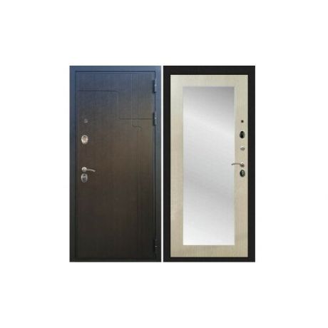 Входная металлическая дверь Рекс Премиум 246 с Зеркалом Пастораль (Венге / Лиственница беж)