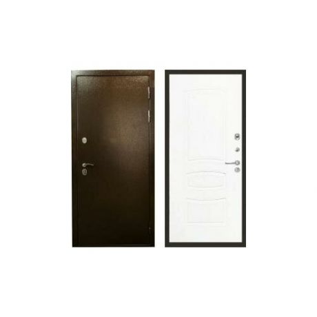 Дверь входная (стальная, металлическая) Лекс Термо Сибирь 3К 68 "Шагрень белая"